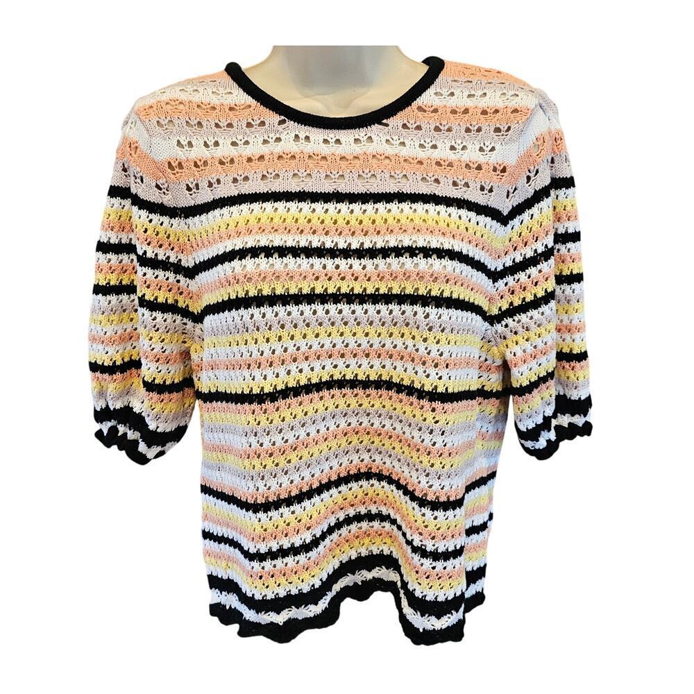 NWT Marc new york layering loose knit cardigan sweater shrug colorful L chic NEW